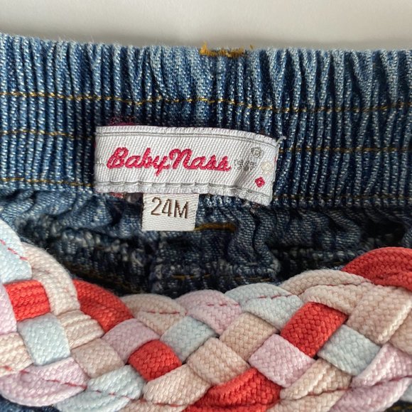 Baby Nass Chambray Embroidered Fish Ruffle Shorts 24 Months - Picture 8 of 8